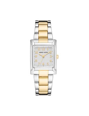 Anne Klein Square Case Bracelet Watch Metals Silver / Gold | TSGPQ80705