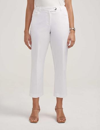 Anne Klein Anne Contour Stretch Bowie Pant Petite White | MSGHR62614