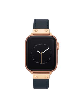 Anne Klein Band for Apple Watch® Leather Navy / Rose / Gold | SGJBT49184