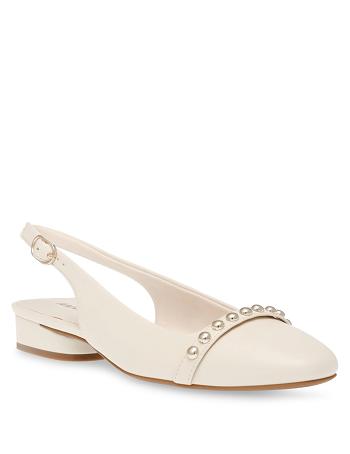 Anne Klein Cena Sling Back Flats White | ZSGMJ36428