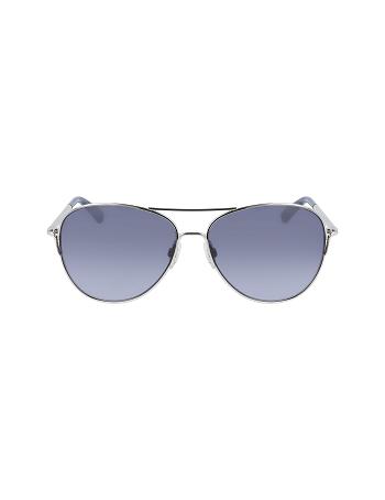 Anne Klein Classic Aviator Sunglasses Oversized Silver | PSGQX77842