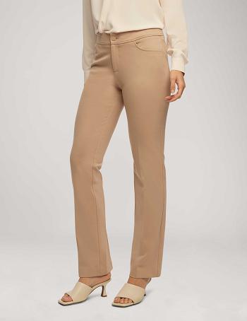 Anne Klein Collection Compression Fly Front Bootleg Bottoms Beige | SGDFL10342