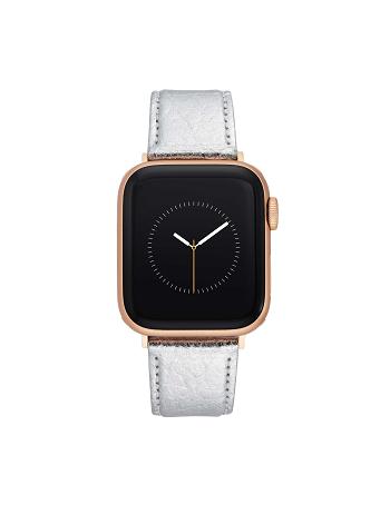 Anne Klein Considered Pineapple Band for Apple Watch® Leather Silver / Rose / Gold | DSGKV57567