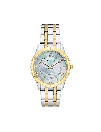 Anne Klein Considered Solar Powered Bracelet Watch Metals Silver / Gold | BSGSD72030