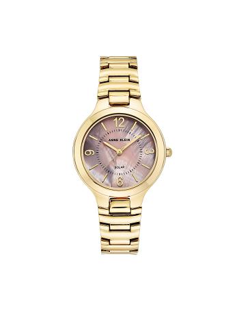 Anne Klein Considered Solar Powered Watch Metals Pink / Gold | SGDFL66688