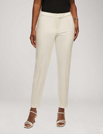 Anne Klein Cotton Double Weave Bowie Pant Bottoms White | ESGHC97110