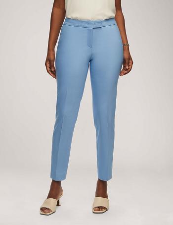 Anne Klein Cotton Double Weave Bowie Pant Bottoms Blue | TSGWZ67733