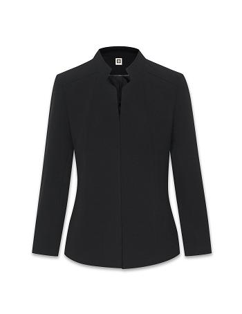 Anne Klein Cropped Stand Collar Blazers Black | XSGGW93414