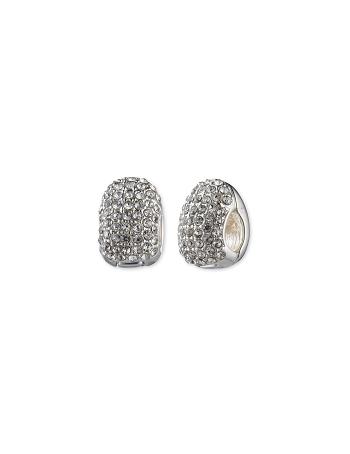 Anne Klein Crystal Halo Silver-Tone Clip Earrings Silver | ESGHC49655