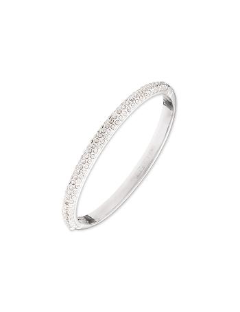 Anne Klein Crystal Pave Bangle Bracelet Silver | DSGKV31569