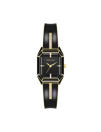 Anne Klein Elegant Bangle Bracelet Watch Metals Black / Gold | BSGSO20148