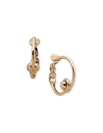 Anne Klein Gold-Tone 36mm Hoop Clip Earrings Gold | FSGUI99416