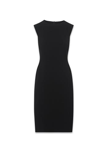 Anne Klein Hidden Pockets Sheath Dress Black | SGJKU10267