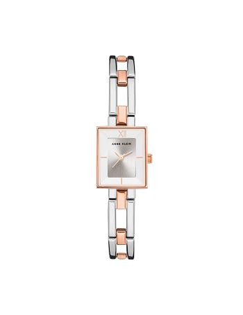 Anne Klein Iconic Case Bangle Watch Rectangular Silver / Rose / Gold | SGXBR50567