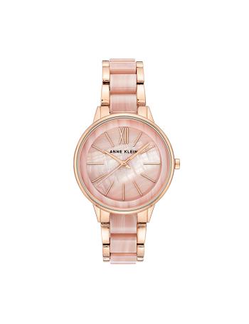 Anne Klein Marbleized Resin Bracelet Watch Metals Pink | SGZPD13056