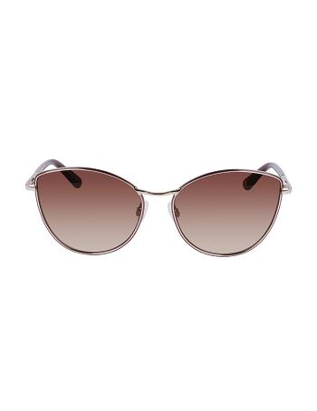 Anne Klein Metal Cat-eye Sunglasses Oversized Rose / Gold | SGEAH80136