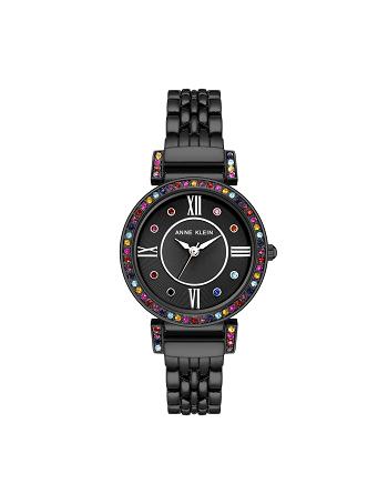 Anne Klein Multicolored Premium Crystal Watch Metals Black | DSGKV50004