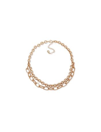 Anne Klein Multirow Chain Necklace Gold | ZSGNQ16042