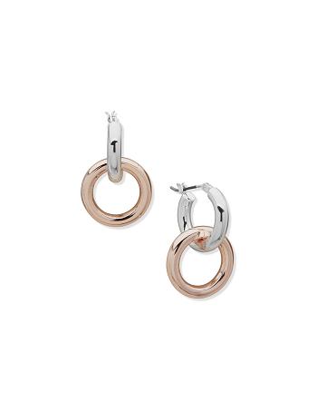 Anne Klein Orbital Hoop Pierced Earrings Gold / Silver | SGEGJ21054