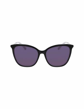 Anne Klein Oversized Sunglasses Square Black | MSGHR98106