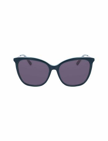 Anne Klein Oversized Sunglasses Square Turquoise | FSGHY62074