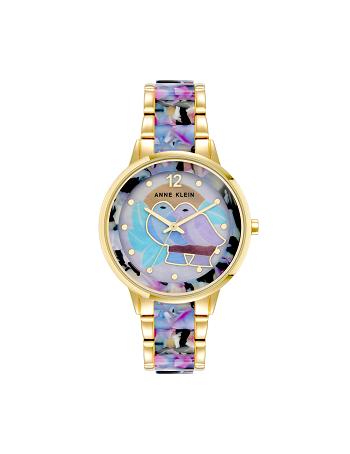 Anne Klein Patterned Mother of Pearl Dial Watch Metals Gold | SGJBT21779