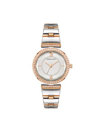 Anne Klein Premium Crystal Bracelet Watch Metals Silver / Rose / Gold | SGNZX35536