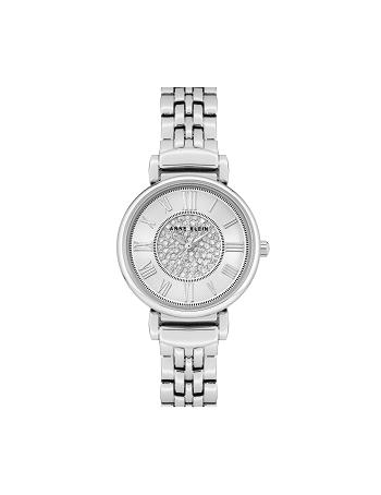 Anne Klein Premium Crystal Dial Watch Metals Silver | XSGBH25166