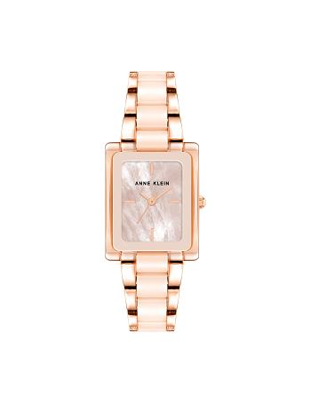 Anne Klein Rectangular Case Bracelet Watch Ceramics Pink | FSGUI19376