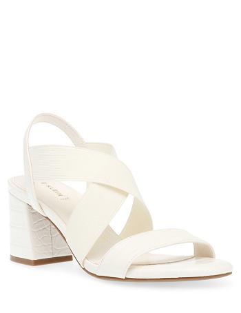 Anne Klein Ressa Dress Sandal Heels White | XSGGW41438