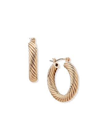 Anne Klein Spiral Hoop Earrings Gold | SGJKU80598