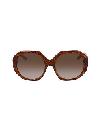 Anne Klein Tortoise Geometric Oversized Sunglasses Best Sellers orange | DSGVO17702