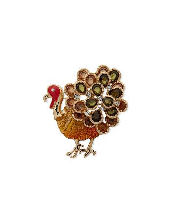 Anne Klein Turkey Pin in Gift Box Brooches Gold | ESGVG76552