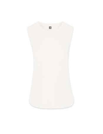 Anne Klein U-Neck Sleeveless Shell Best Sellers White | ASGDF13261