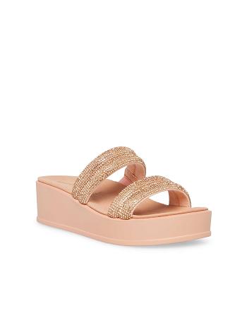 Anne Klein Vanny Platform Sandals Rose / Gold | ASGDF75167