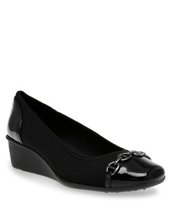 Anne Klein Webster Wedges Black | GSGEC66693