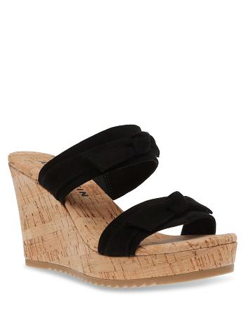 Anne Klein Wiona Wedges Black | SGXMI24380