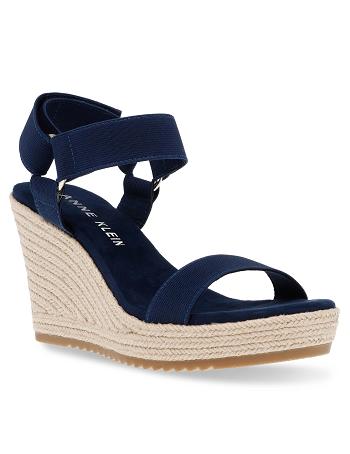 Anne Klein Wren Wedges Navy | GSGEC71485