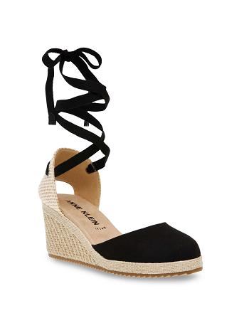 Anne Klein Zelda Wedges Black | ASGWC36306