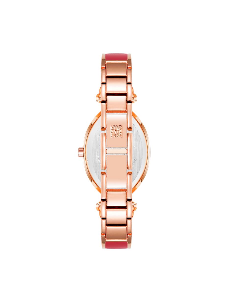 Anne Klein Accented Oval Bangle Watch Diamond Red | BSGSO62442