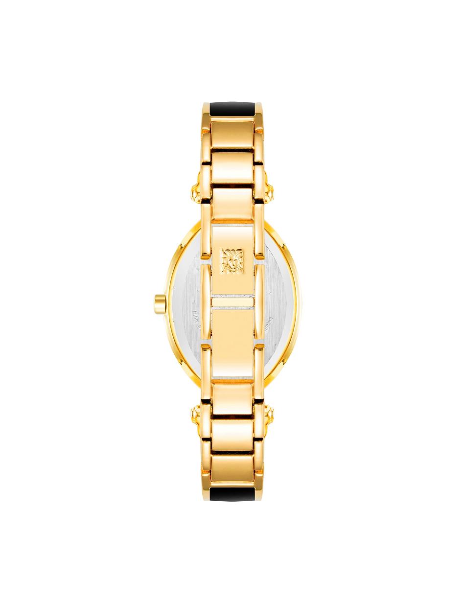 Anne Klein Accented Oval Bangle Watch Diamond Gold / Black | PSGQX97370