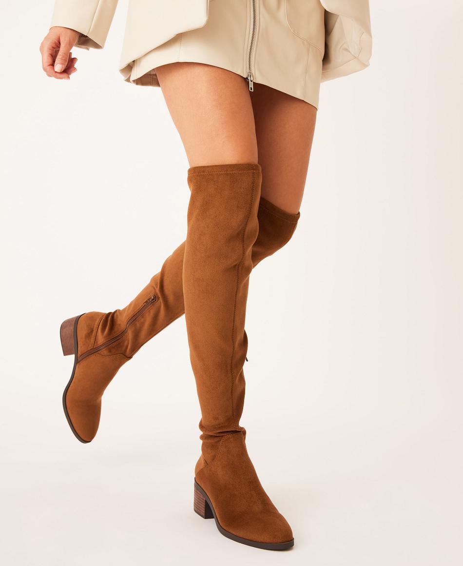 Anne Klein Ainsley Over The Knee Boots brown | ASGDF75895