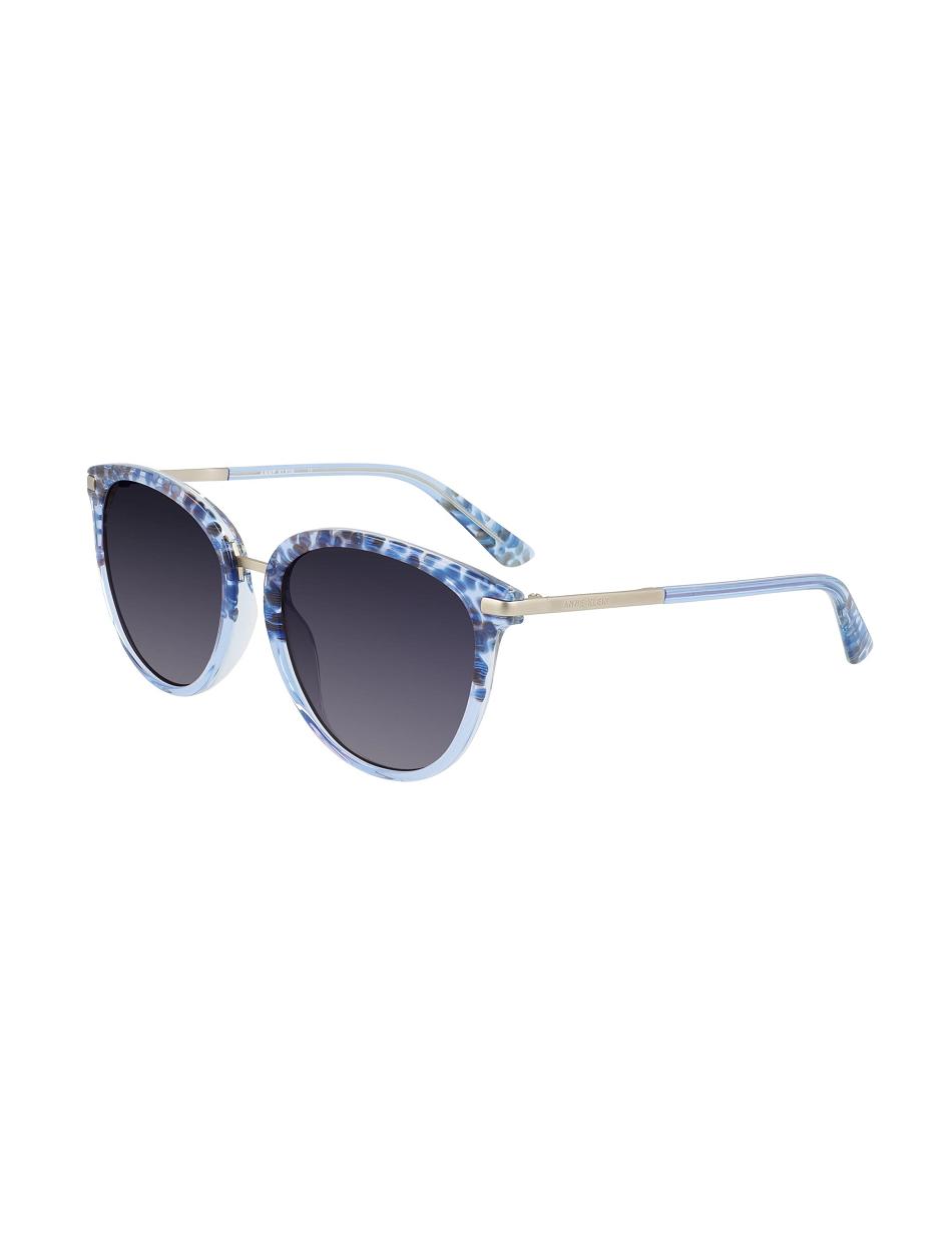 Anne Klein Animal Print Sunglasses Square Blue | BSGSO58330