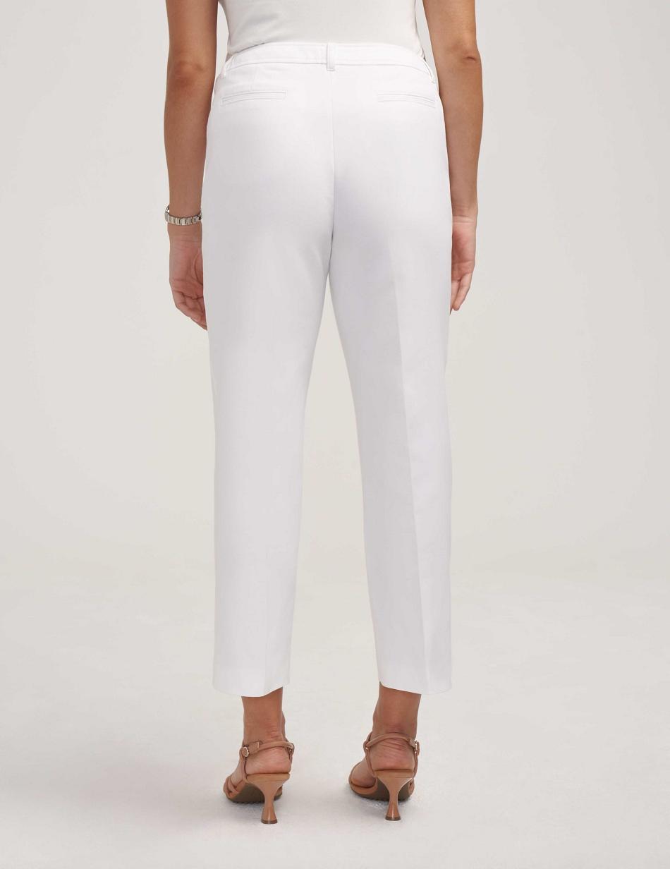 Anne Klein Anne Contour Stretch Bowie Pant Petite White | MSGHR62614