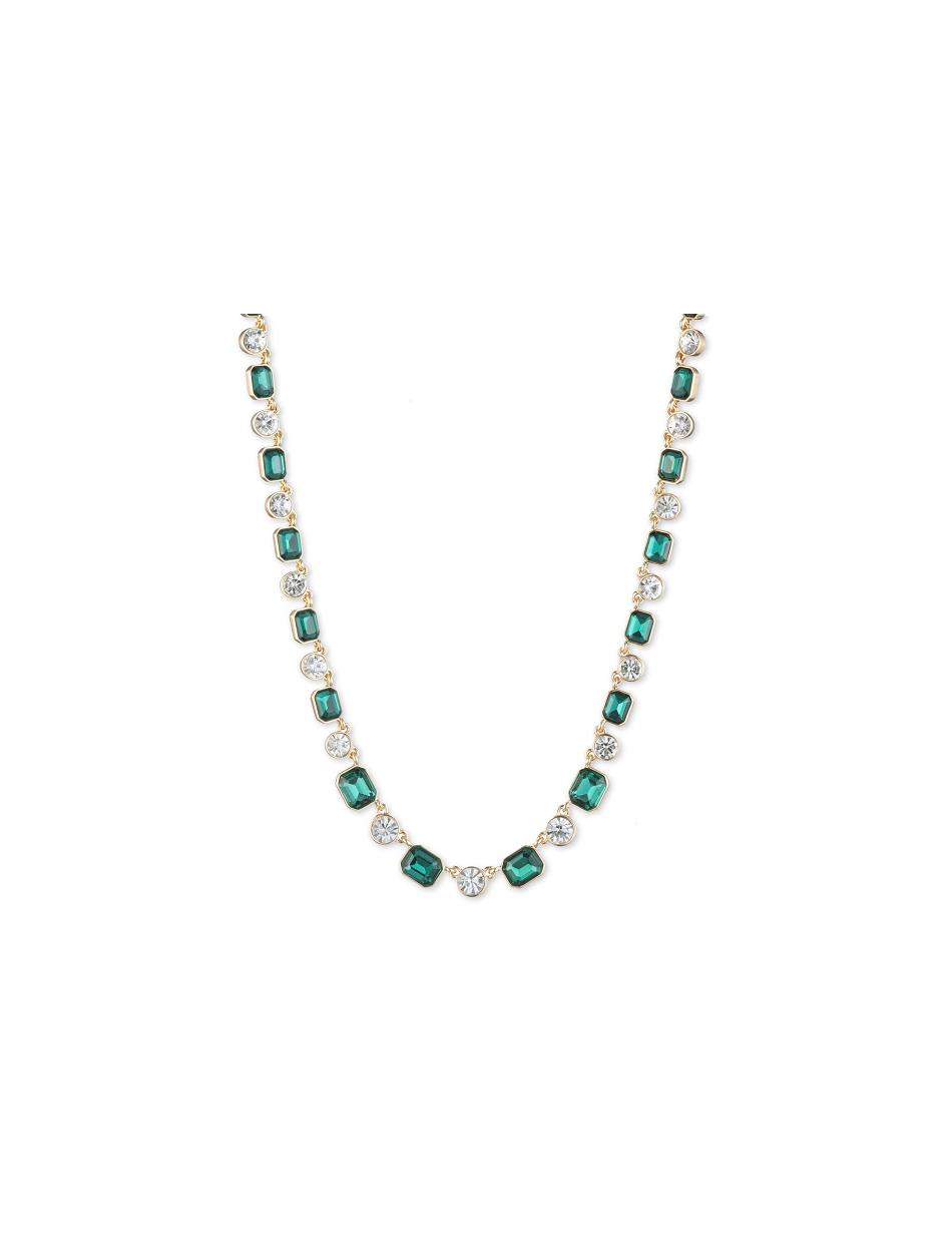 Anne Klein Bright Emerald Collar Necklace Turquoise / Gold | GSGUC41724