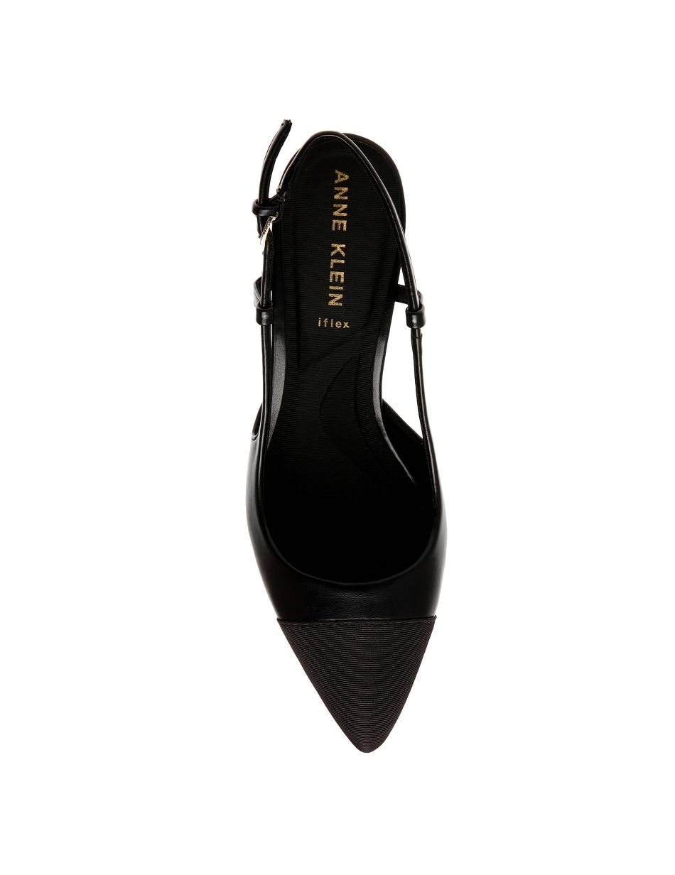 Anne Klein Brinlee Sling Back Pump Heels Black | XSGBH54086