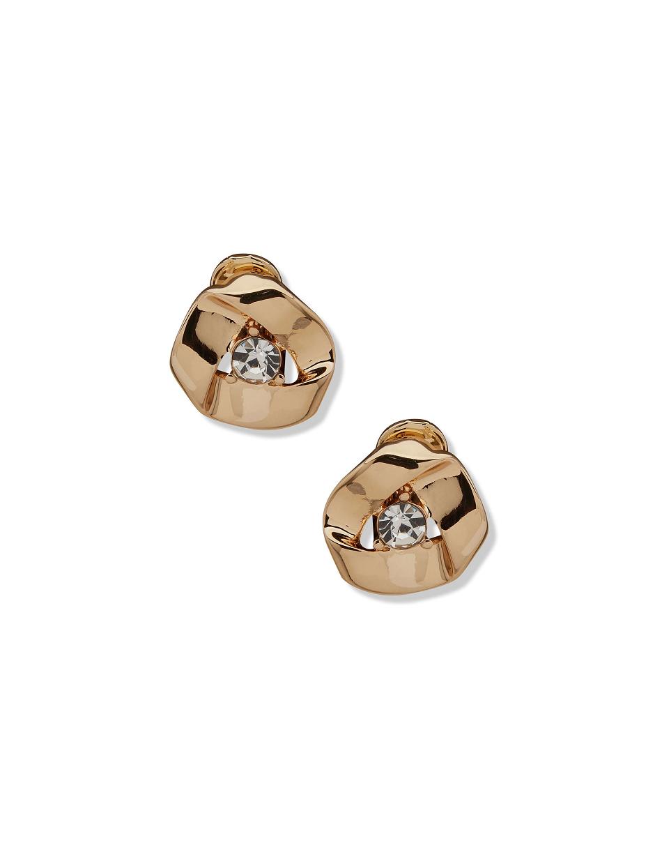 Anne Klein Button Clip Earrings Gold | YSGGT15095