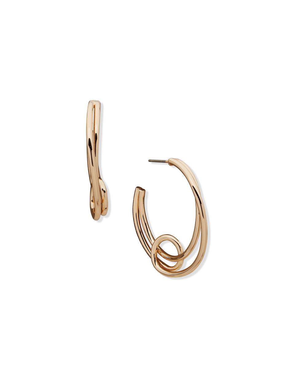 Anne Klein C Hoop Pierced Earrings Gold | MSGFT74657