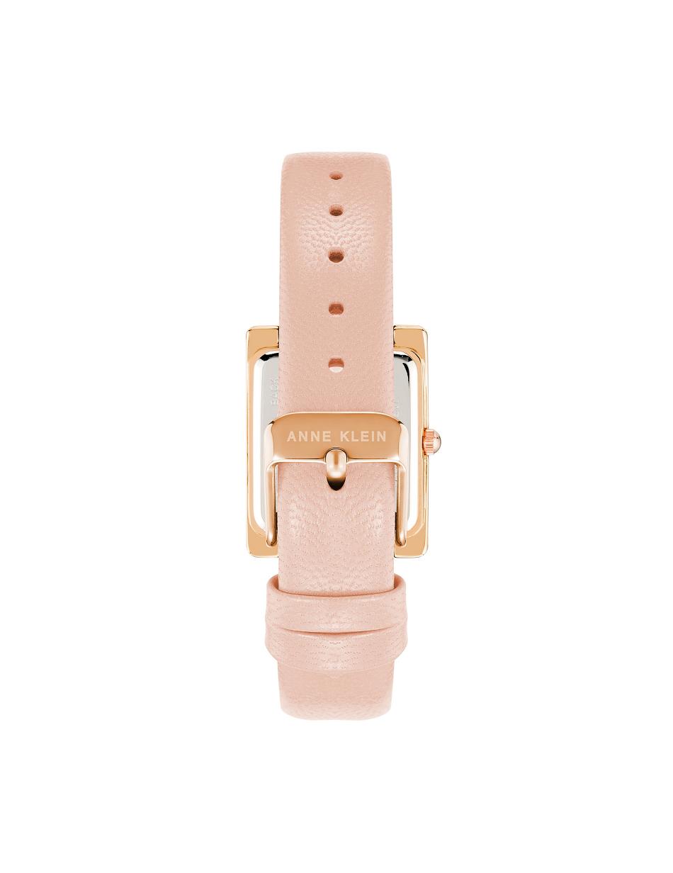 Anne Klein Case Leather Band Watch Rectangular Pink | ASGDF81376