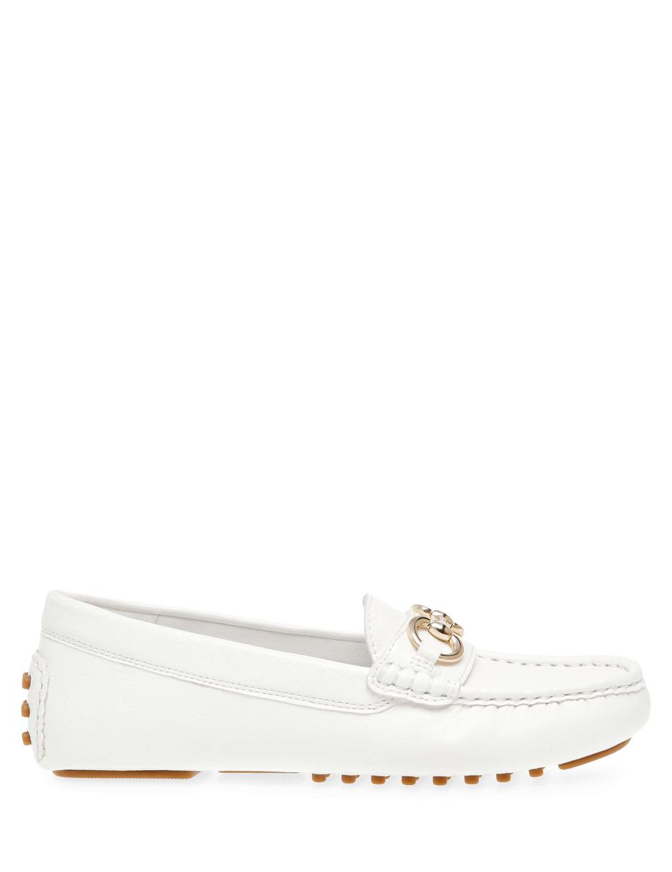 Anne Klein Celeste Moc Flats White | LSGSX35509